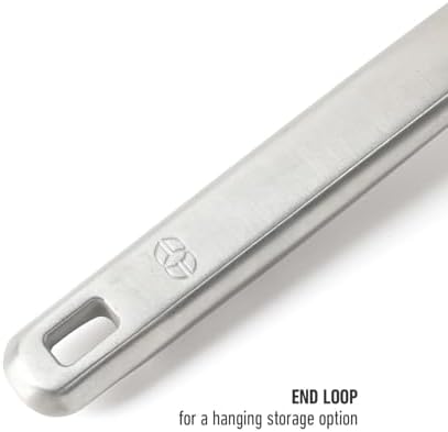 Calphalon Prime Stainless Steel Slotted Kitchen Spoon/Skimmer W/Navy Blue Silicone Head - Image 7