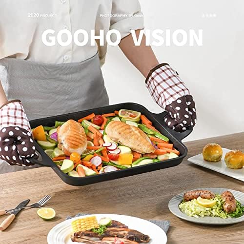 S·KITCHN Nonstick Grill Pan, Induction Stove Top Grill Plate, Glass Grilling Pan for Indoor, Gas Range Grill Panel/Skillet - Image 3